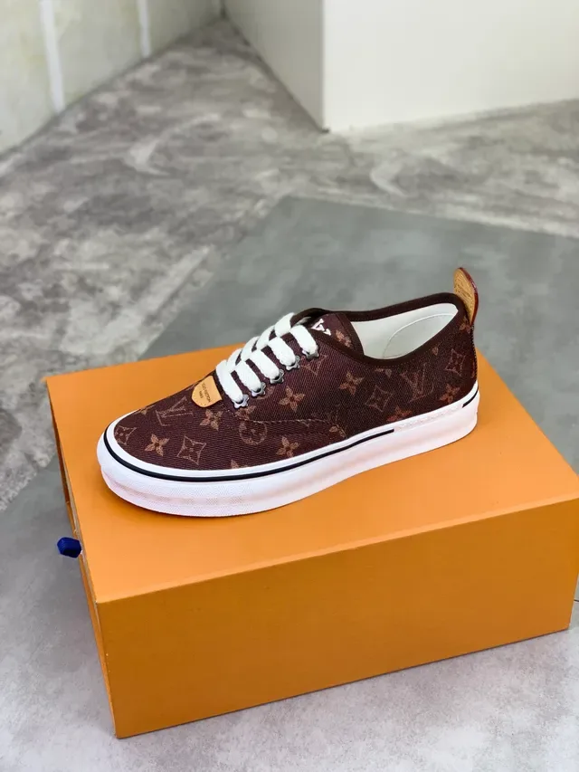 Louis Vuitton LV Trainer Brown White Monogram Canvas Low-Top Lifestyle Sneakers 5