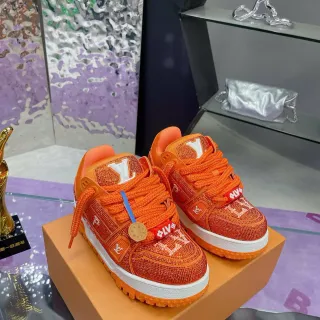 Louis Vuitton LV Trainer Crystal Orange tênis lifestyle
