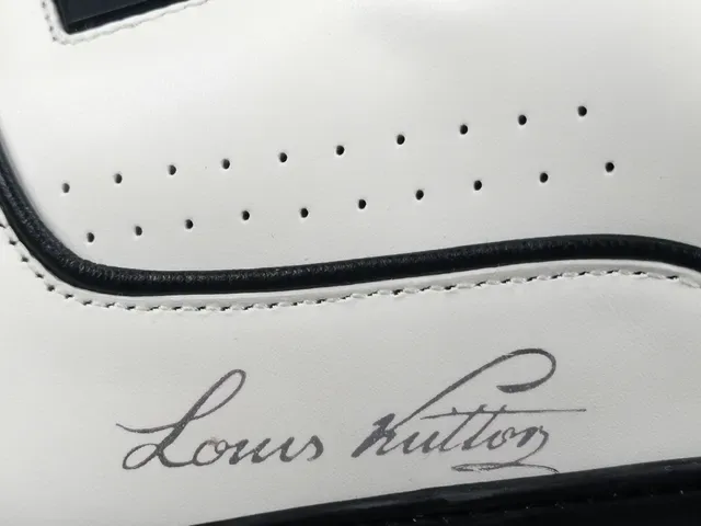 Louis Vuitton LV Trainer أبيض أسود منخفض القدمة سيليويت جلد علوي أحذية رياضية أسلوب حياة 2