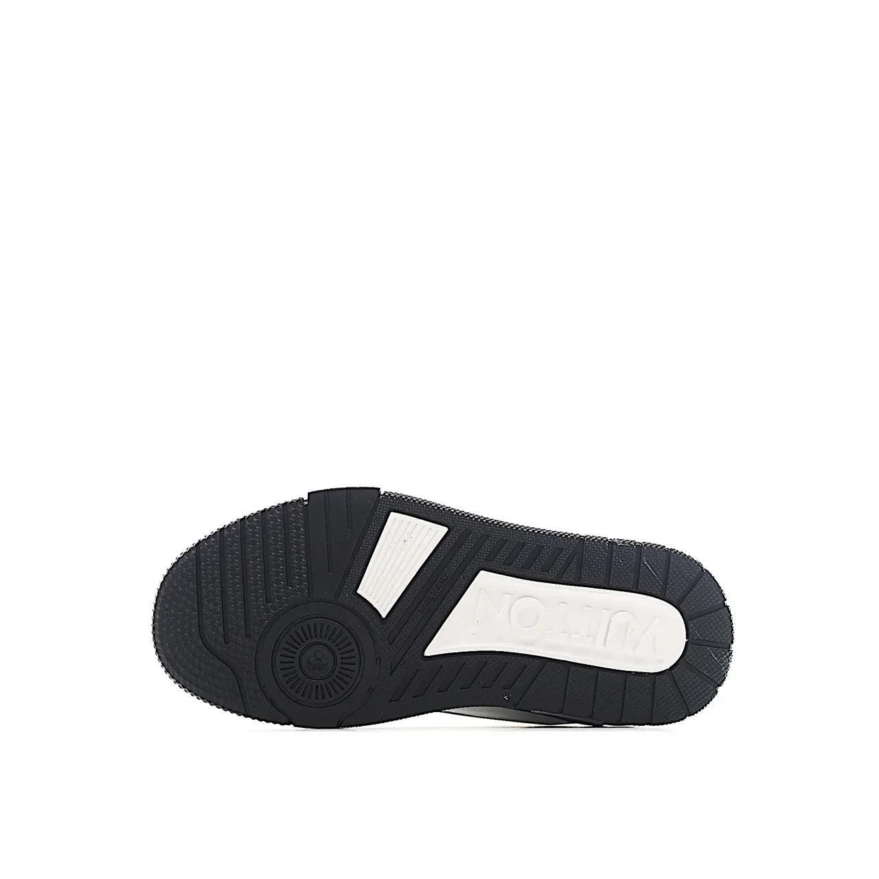 Louis Vuitton LV Trainer Branco Azul Camadas Sintéticas Superposições Dedo do Pé Perfurado Tênis Lifestyle 16