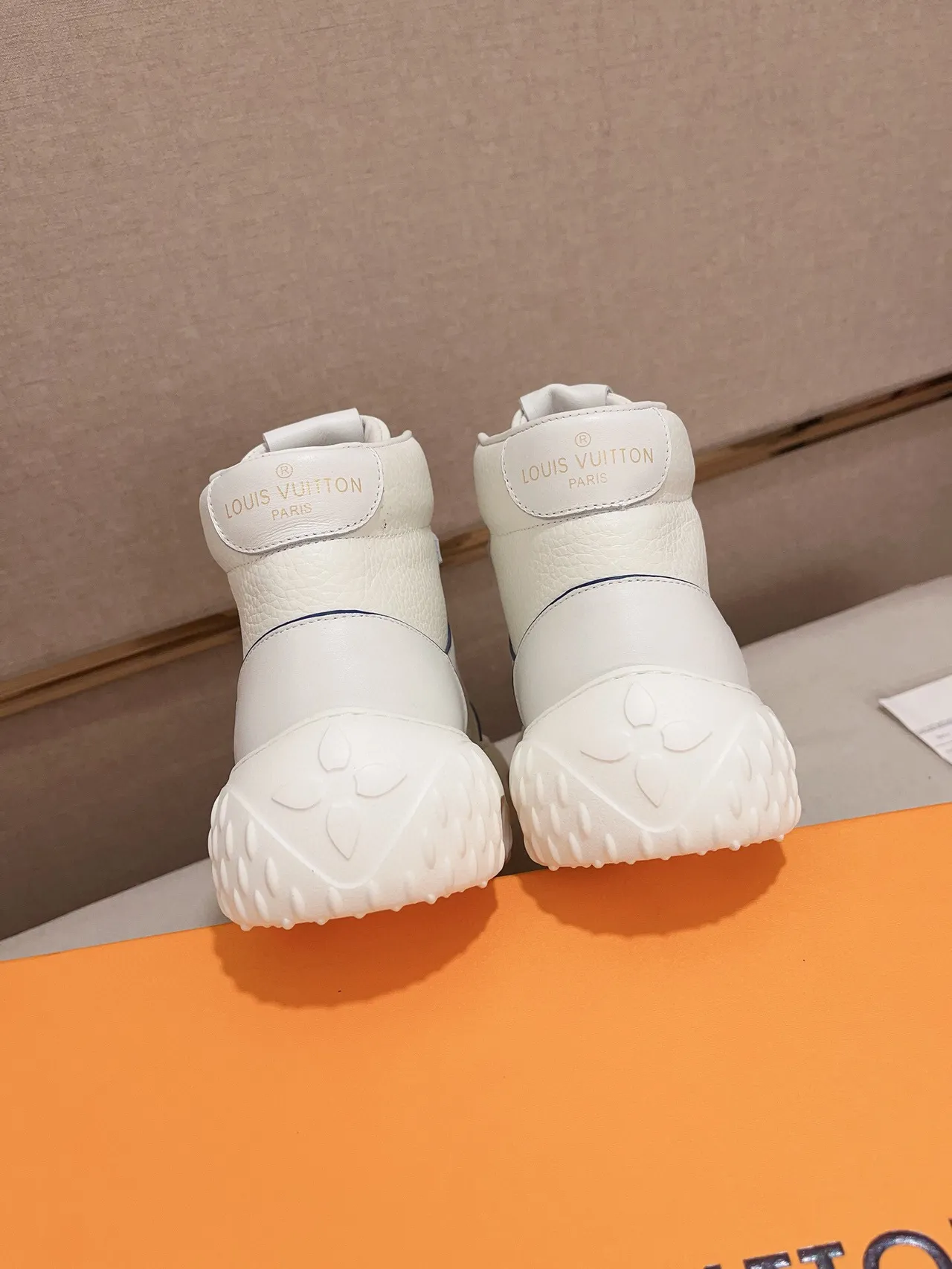 Louis Vuitton LV Trainer White Gray High-Top Sole Chunky Sneakers 8