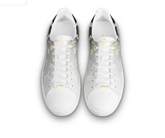 Louis Vuitton LV Trainer White Gray Monogram Gradient Side Panel Leather Upper Lifestyle Sneakers 6