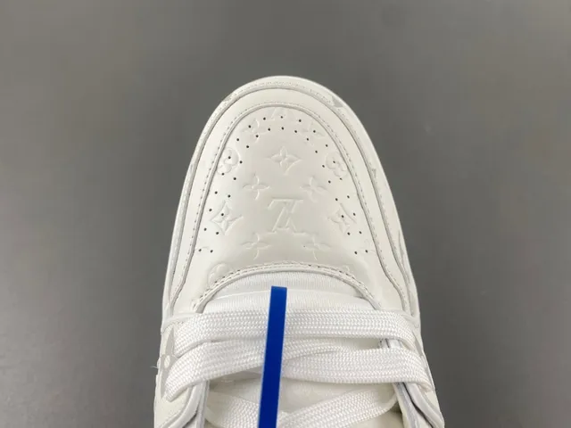 Louis Vuitton LV Trainer White Gray Monogram-Printed Chunky-Soled Lifestyle Sneakers 5