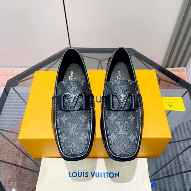 Louis Vuitton Monogram Canvas and Black Leather Loafer 3