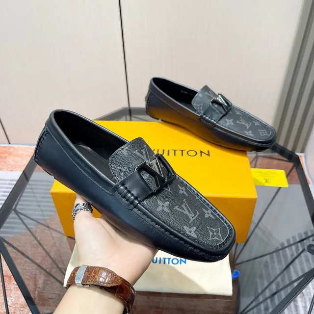Louis Vuitton Monogram Canvas and Black Leather Loafer 6