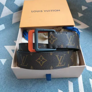 Louis Vuitton Monogram Canvas Dual-Tone Buckle Leather Belt