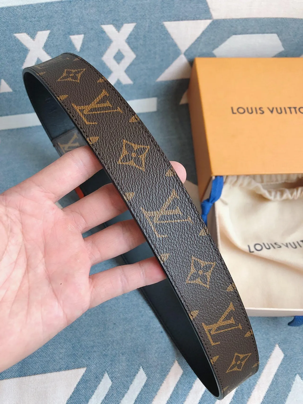 Louis Vuitton Monogram Canvas Dual-Tone Buckle Leather Belt 6