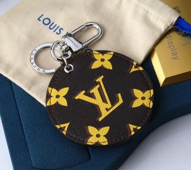 Louis Vuitton Monogram 帆布 棕黄 圆形托特包 钥匙包 6