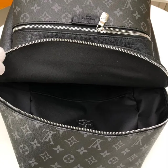 Louis Vuitton Monogram toile enduite et cuir noir sac à dos casual à deux compartiments 3