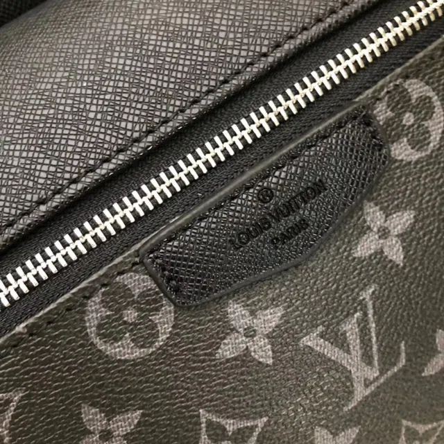 Louis Vuitton Monogram toile enduite et cuir noir sac à dos casual à deux compartiments 6