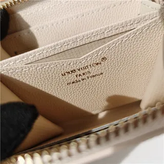 Louis Vuitton Monogram Empreinte Beige Embossed जिप-अराउंड क्लोजर छोटी वॉलेट 2