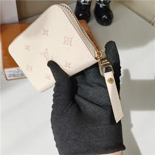 Louis Vuitton Monogram Empreinte Beige Embossed जिप-अराउंड क्लोजर छोटी वॉलेट 5