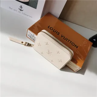 Louis Vuitton Monogram Empreinte Beige Embossed जिप-अराउंड क्लोजर छोटी वॉलेट 6