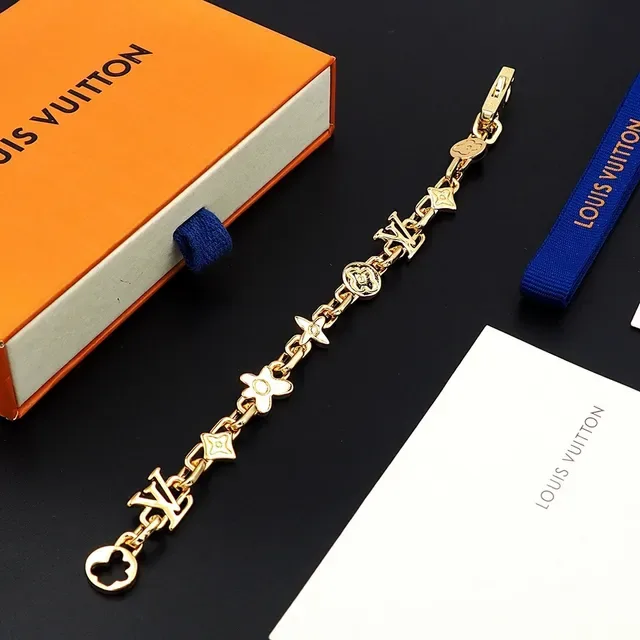 Louis Vuitton Monogram Flower Chain Bracelet 4