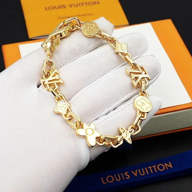 Louis Vuitton Monogram Flower Chain Bracelet 6