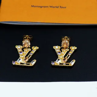 Louis Vuitton Monogram أقراط متدلية مرصعة بالجواهر