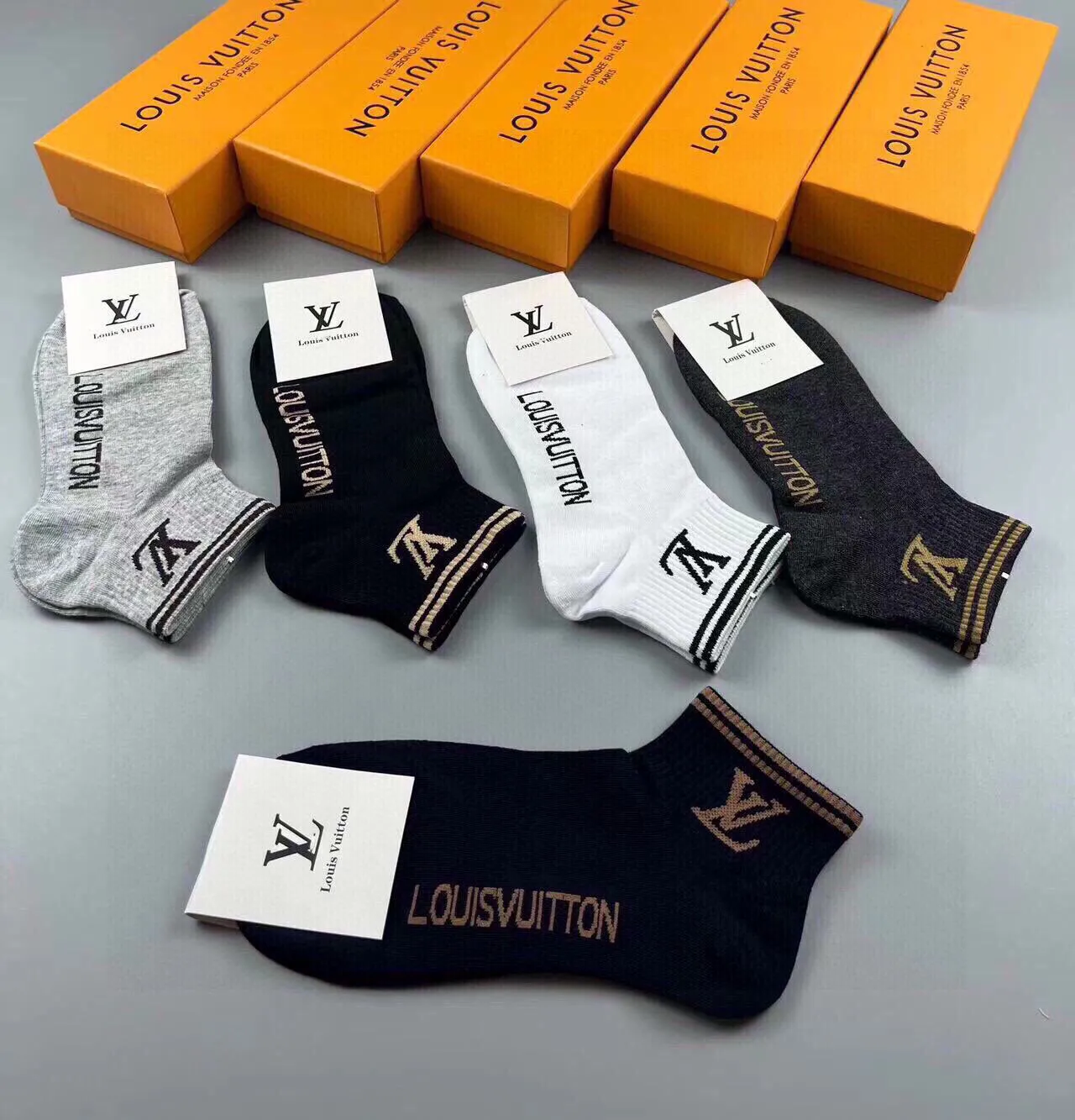 Louis Vuitton Monogram Logo 踝部短袜 7