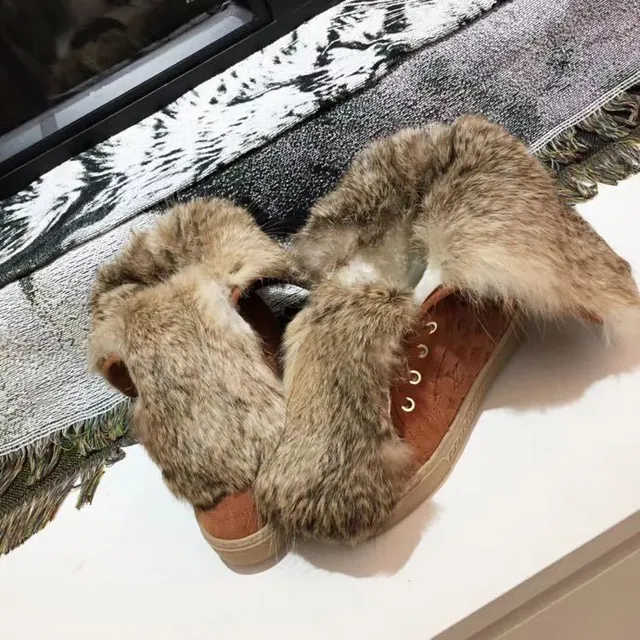 Louis Vuitton Monogram Suede Fur-Trimmed বুট ব্রাউন বেইজ Monogrammed Cuff হাঁটুর বুট 2