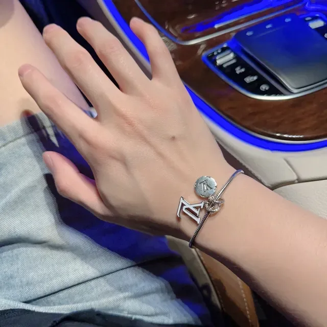 Louis Vuitton Multi-Charm Snake Chain Silver-Tone Bracelet 7