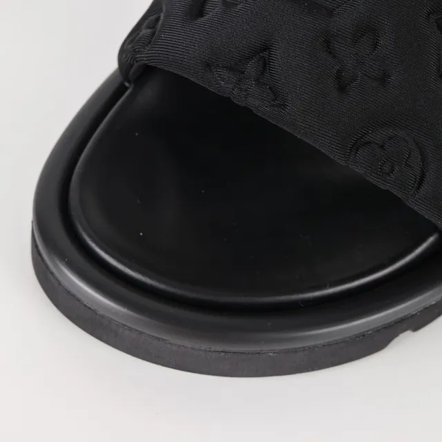 Louis Vuitton Run Away Black Monogram Slippers 5