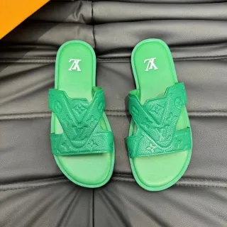 路易威登 Run Away 绿色模制橡胶拖鞋