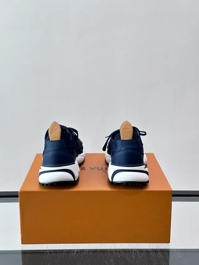 Louis Vuitton Run Away Navy Blue Tênis Lifestyle Tricô 3