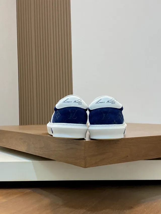 Louis Vuitton Run Away Navy White Slip-On Monogram-Printed Zapatillas Lifestyle 3