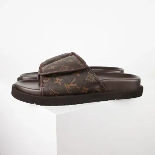 Louis Vuitton Run Away 棕色花纹拖鞋