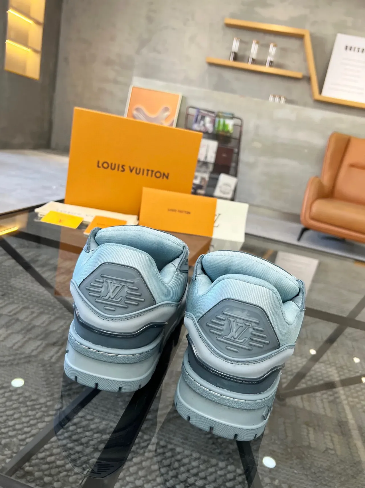 Louis Vuitton Trail Light Blue Chunky Sneakers 7