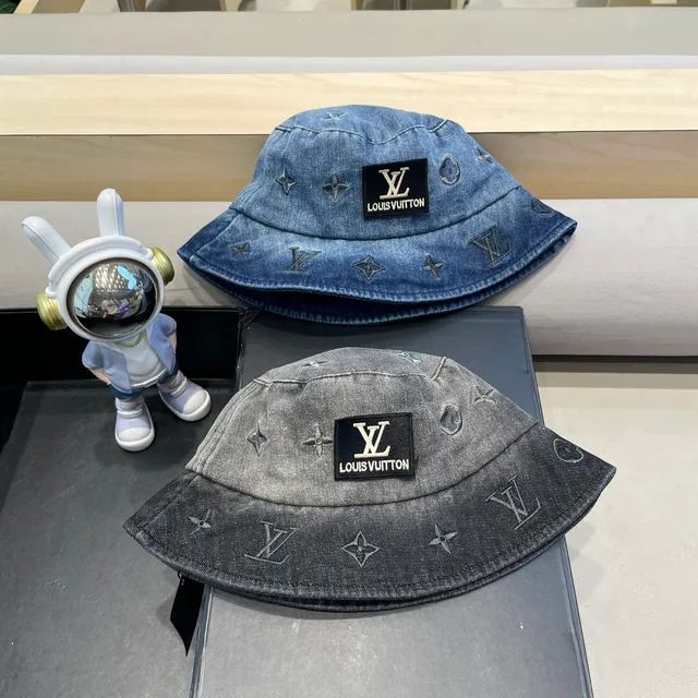 Louis Vuitton دينيم مغسول قبعة دلو 6