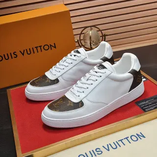 Louis Vuitton Branco e Marrom Monogram Canvas Lifestyle Sneakers