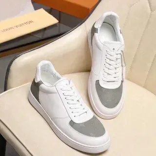 Louis Vuitton 白色灰色低帮印花面板生活方式运动鞋