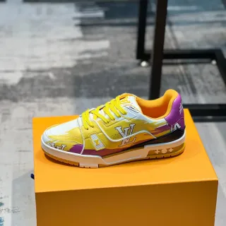 Louis Vuitton Amarillo Púrpura Low-Top Layered Upper Lifestyle Zapatillas