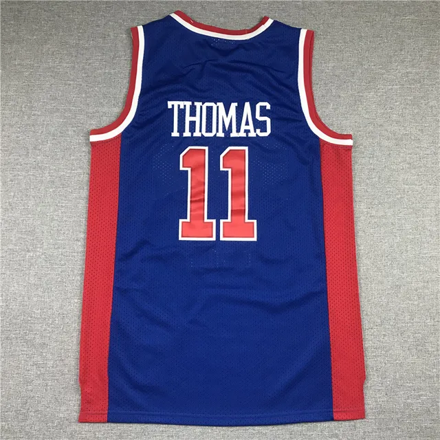 Mitchell & Ness Hardwood Classics 1988-89 Isaiah Thomas Detroit Pistons maillot en maille bleu rouge 2