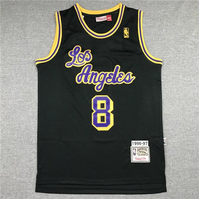 Mitchell & Ness Hardwood Classics 1996-97 Los Angeles Maillot Noir Violet Jaune 3