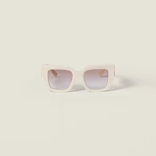 Miu Miu Noir Or Oversized Cadre Carré Coins angulaires découpés Lunettes de Soleil 5