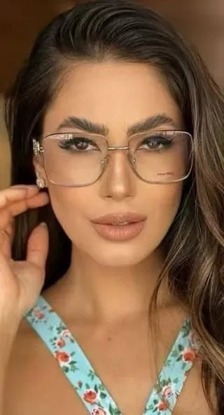 Miu Miu Dorado Marrón Marco Rectangular de Metal Double-M Detalle de Bisagra Gafas Ópticas 4