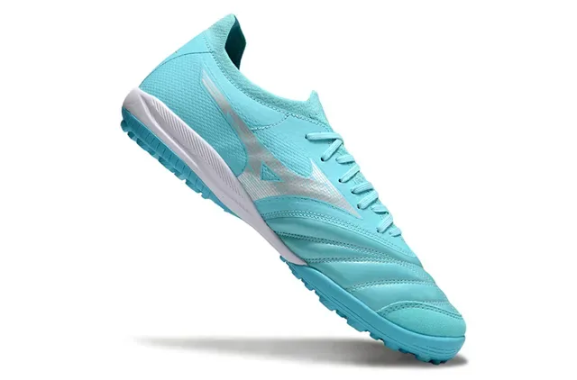 Mizuno أحذية كرة القدم تربوية أزرق أبيض جلد صناعي للعشب الصناعي 2