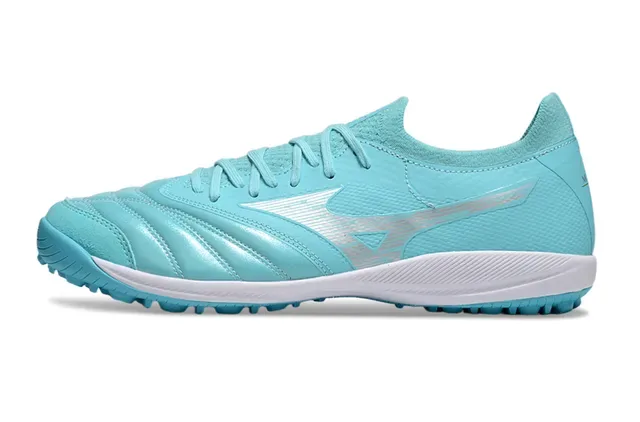 Mizuno أحذية كرة القدم تربوية أزرق أبيض جلد صناعي للعشب الصناعي 7