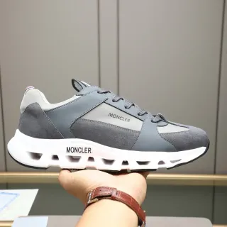 Moncler Lifestyle Sneaker Gray and White Low-Top Sneaker