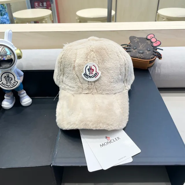Moncler Plush Beige Baseball Cap 2
