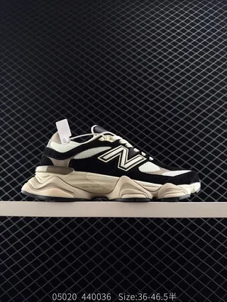 New Balance 9060 Tênis Chunky Pretos Bege 2