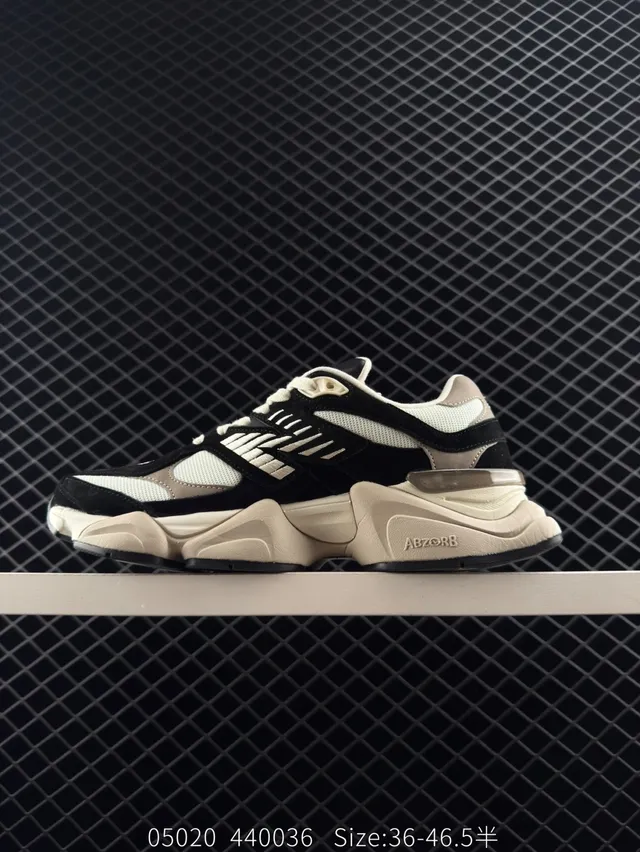 New Balance 9060 Tênis Chunky Pretos Bege 5