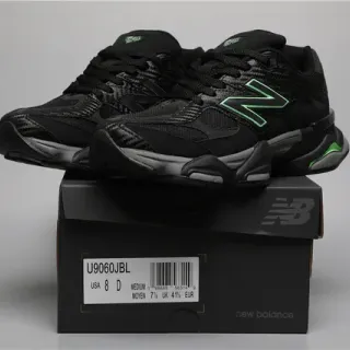 New Balance 9060 কালো সবুজ চংকি লেয়ার্ড মিডসোল কার্বন-ফাইবার-টেক্সচার্ড ওভারলে লাইফস্টাইল স্নিকার