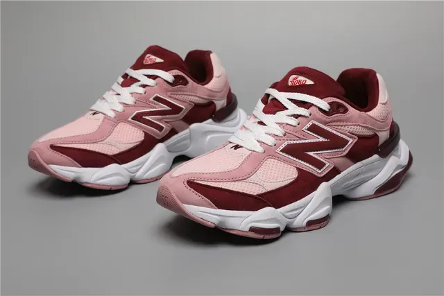 New Balance 9060 Tênis Lifestyle Bordô e Rosa 5