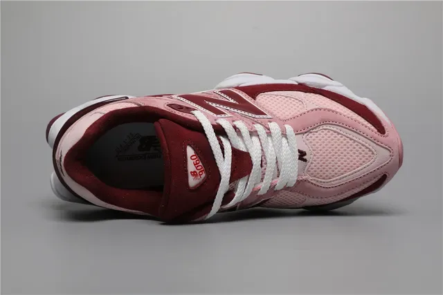 New Balance 9060 Tênis Lifestyle Bordô e Rosa 7