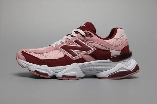 New Balance 9060 Tênis Lifestyle Bordô e Rosa 9