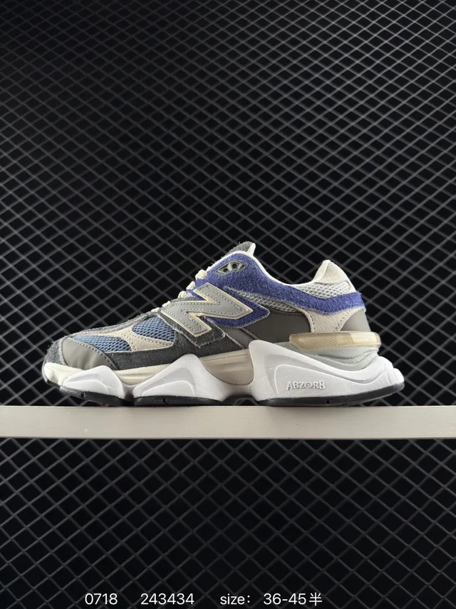 New Balance 9060 ग्रे पर्पल चंकी स्नीकर 5