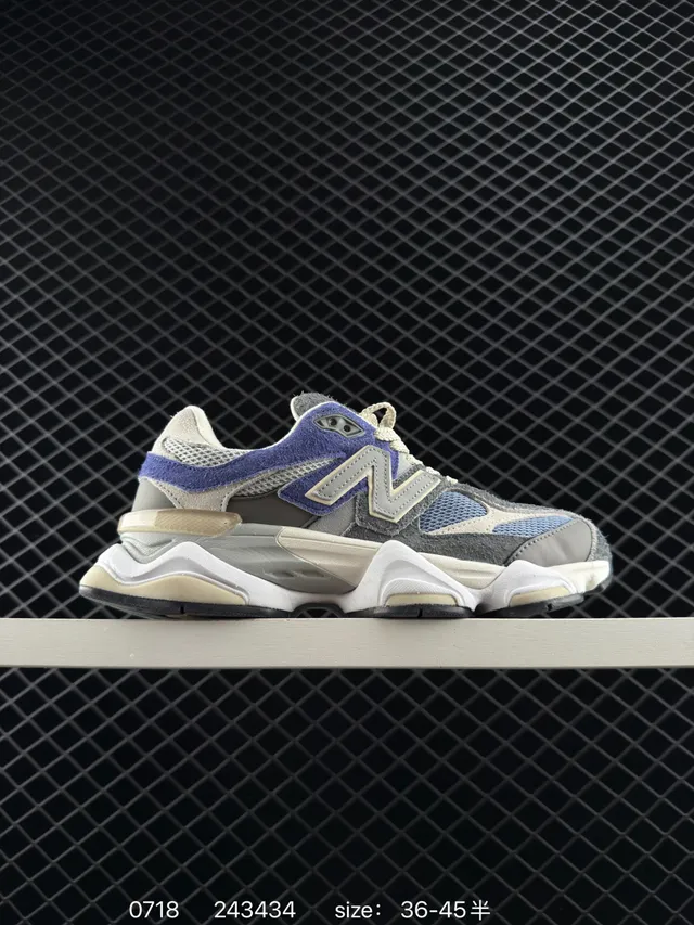 New Balance 9060 ग्रे पर्पल चंकी स्नीकर 6
