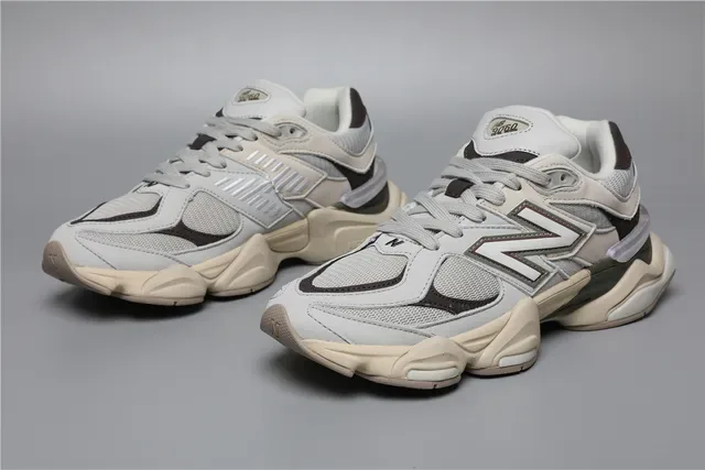 New Balance 9060 Gris Claro Marrón Zapatillas Lifestyle 5